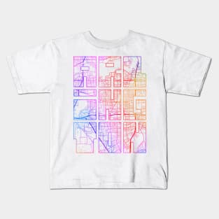 Arlington, USA City Map Typography - Colorful Kids T-Shirt